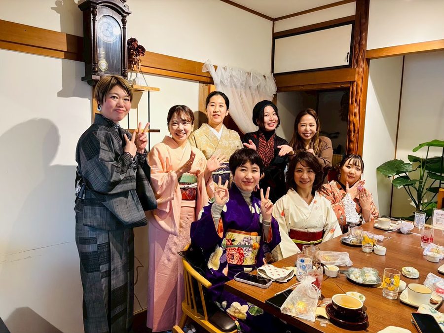 着物でのお出かけ会の様子